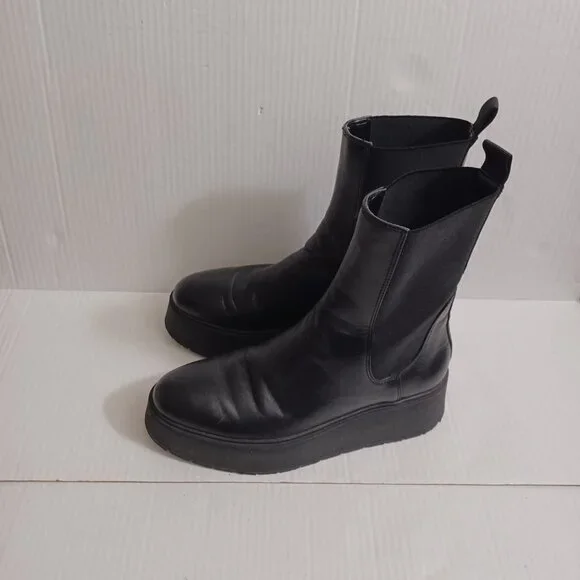 ZARA CHUNKY PLATFORM ANKLE BOOTS - GOTH GRUNGE STYLE - Picture 10 of 13